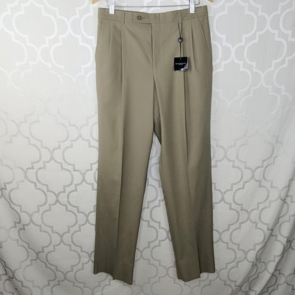 pleated front khaki pants